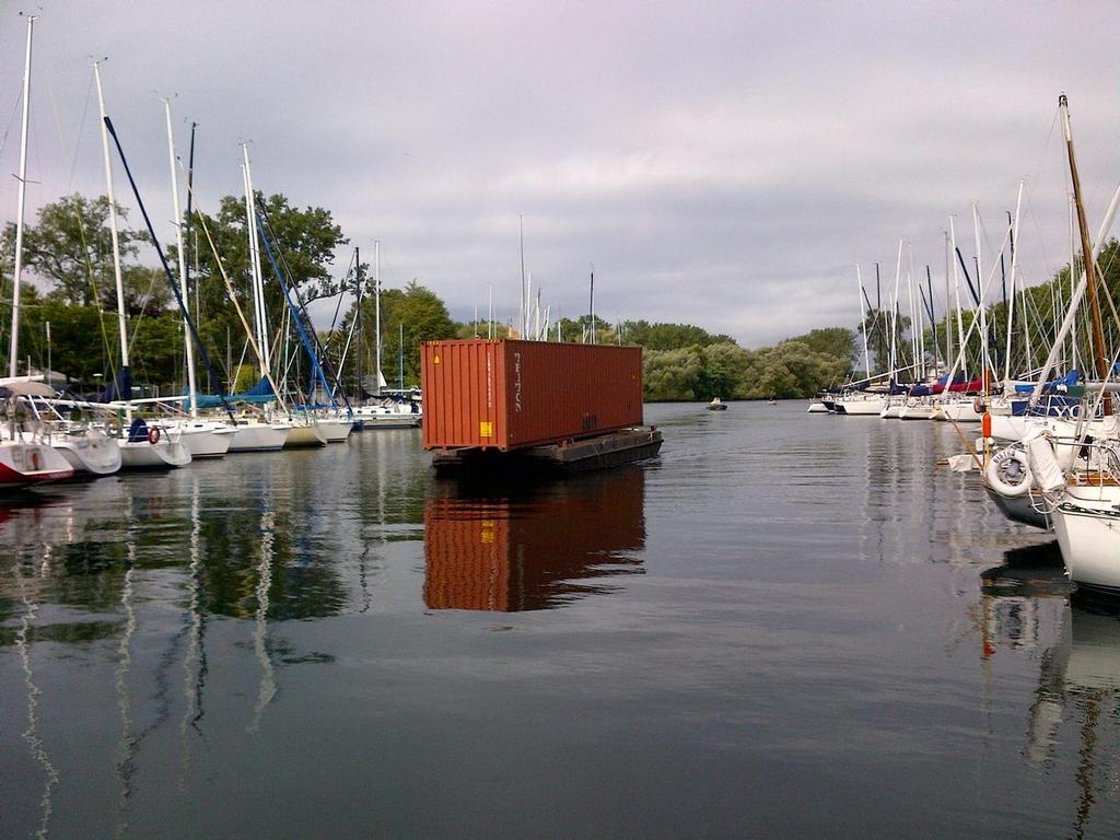 Aussie container travelling down the lagoon at RCYC © Robyn Ross